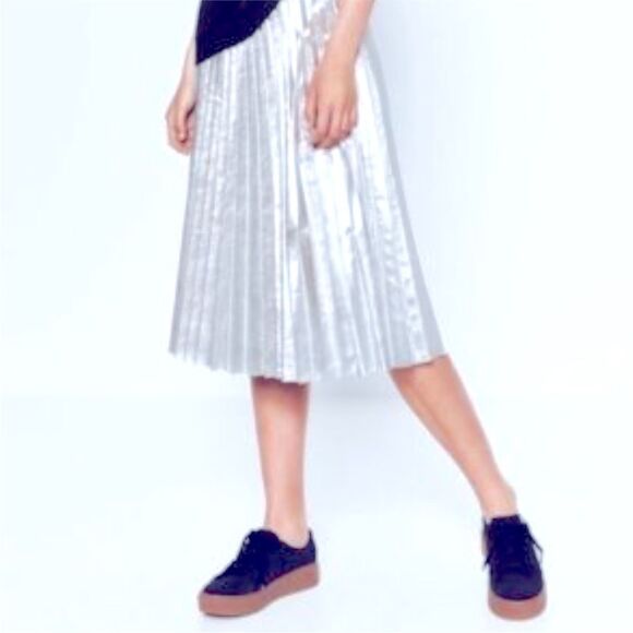 Zara Creepers Platform Sneakers in Blue Nubuck Leather w Bubblegum Sole-Size 7.5 - Picture 5 of 5